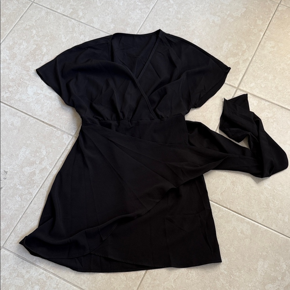 Elegant Black Wrap Dress